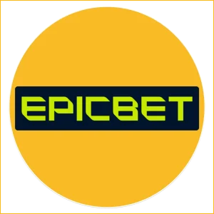 Epicbet Casino logo keltaisella taustalla