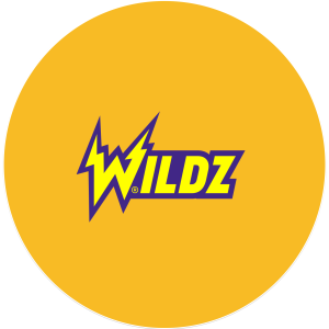 Wildz Casino logo keltaisella taustalla