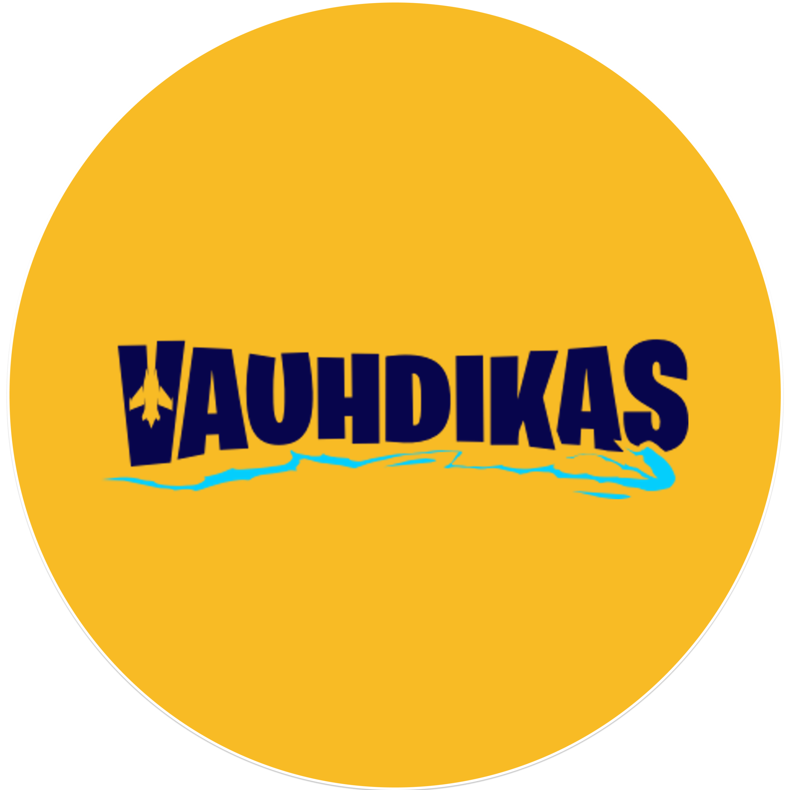 Vauhdikas Casino logo keltaisella taustalla