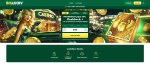 BigLucky Casinon peliaula, jossa tietoa tervetulobonuksesta