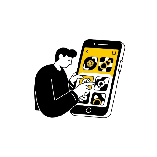 Kuvitus nettikasinolla pelaamisesta