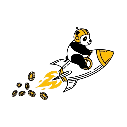 Nopeasti kasvava kasinovoitto kuvattuna raketilla lent&auml;v&auml;n&auml; pandana