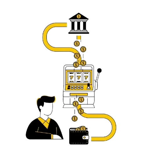 Kasinon talletus ja kotiutus pankin ja kolikkopelin kautta
