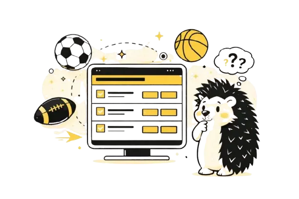 Siili tutkii urheiluvedonly&ouml;ntisivustoa tietokoneella